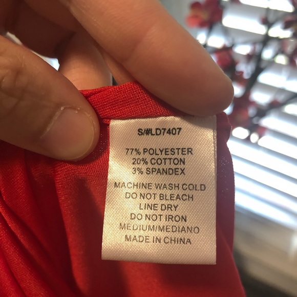 C. Luce Red Short Sleeve Dress - Picture 8 of 8